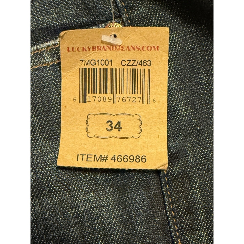 Lucky Brand 181 Jeans Men's 34 X 29‎  Blue Denim Cotton Straight Leg Relaxed Fit - Picture 12 of 16